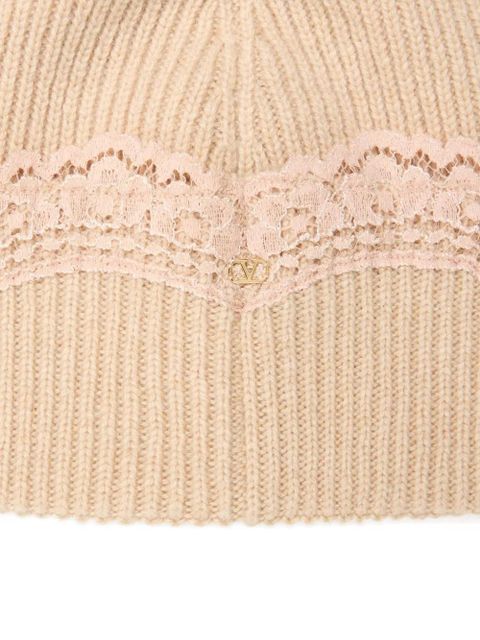 Valentino Garavani lace beanie - Neutrals