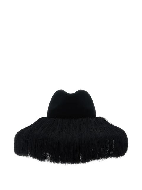 Comme Des Garçons x Hizume fringed-brim fedora - Black - zdjęcie produktu nr 2