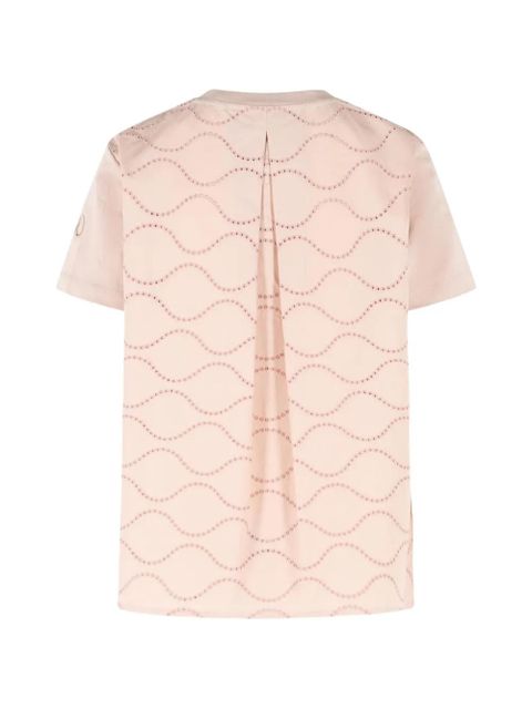 Moncler logo-detail cotton T-shirt - Pink - zdjęcie produktu nr 2