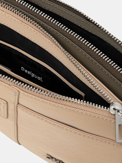 Desigual torebka DELTA NOVA SILVER kolor beżowy 25WAXPAF