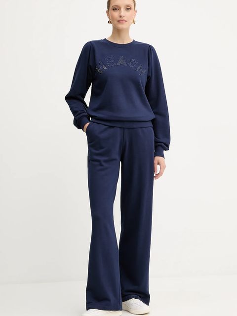 Silvian Heach spodnie dresowe MOUJANE kolor granatowy gładkie GPA25050PA