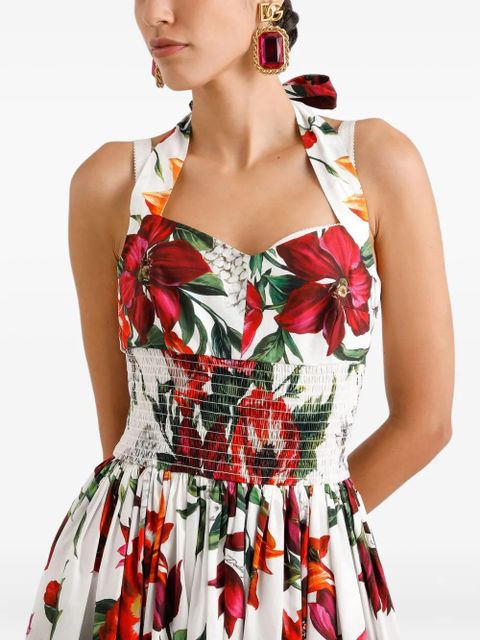 Dolce & Gabbana floral-print dress - White