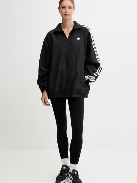 adidas Originals bluza OVERSIZED TT damska kolor czarny z aplikacją JD3392