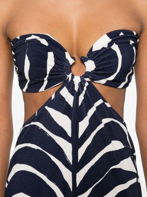 Johanna Ortiz Ocean Layers midi dress - Blue