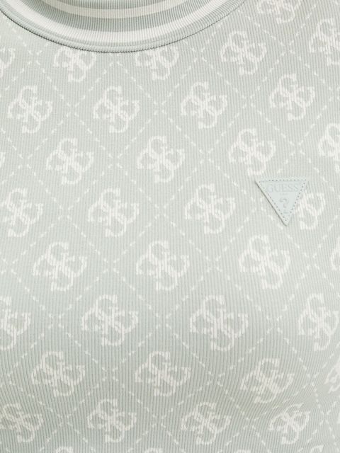 Guess t-shirt RHOMBUS damski kolor zielony V5BP07 K2000