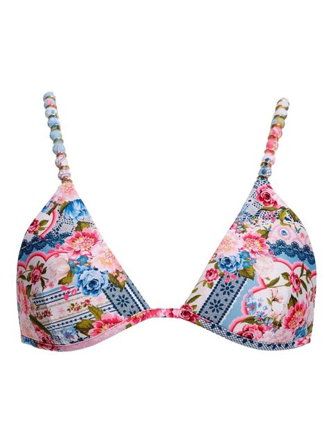 Agua By Agua Bendita Belle floral-print bikini top - Pink - zdjęcie produktu nr 1