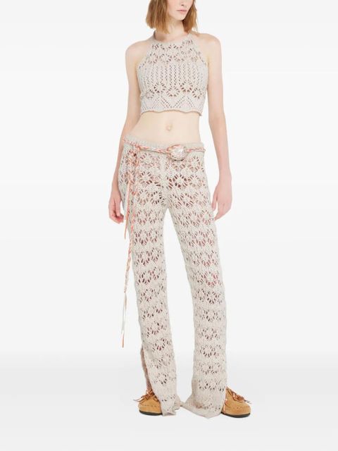 Alanui Lagoon Romance crochet top - White
