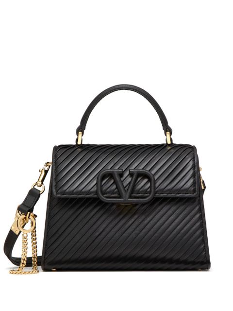 Valentino Garavani small VSling leather tote bag - Black