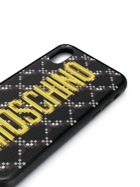 Moschino pixelated logo iPhone X/XS case - Black