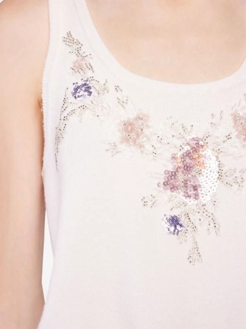 Rabanne floral top - White
