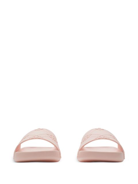 Burberry checked slides - Pink