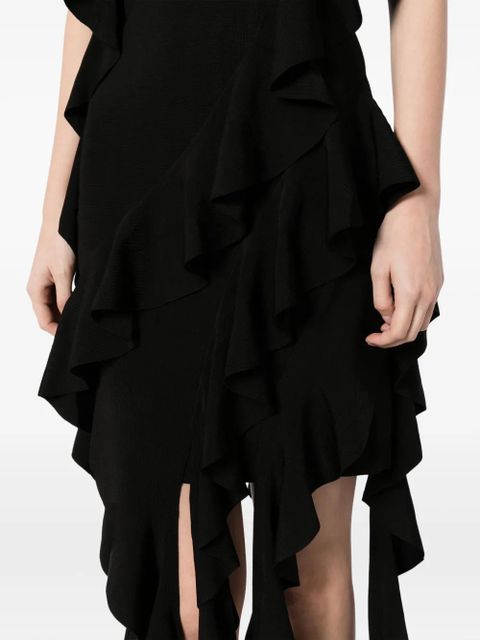 Simkhai Wilda draped ruffled dress - Black