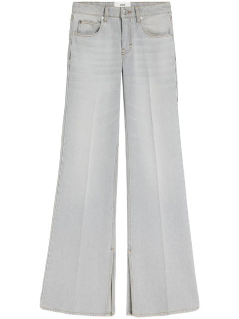 AMI Paris high-rise wide-leg jeans - Grey - zdjęcie produktu nr 1