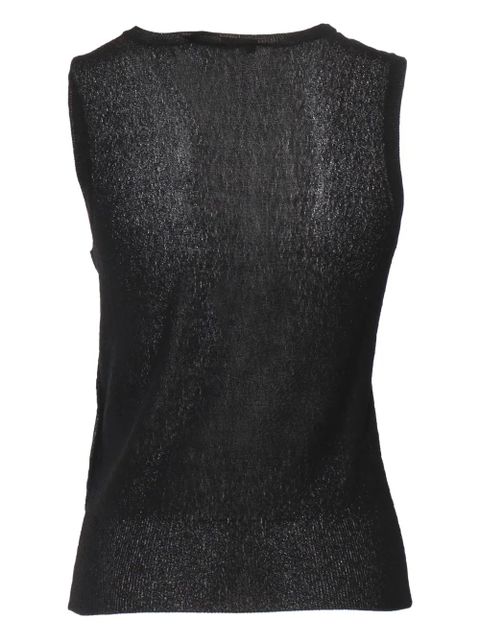 Max Mara round-neck sleeveless top - Black - zdjęcie produktu nr 2