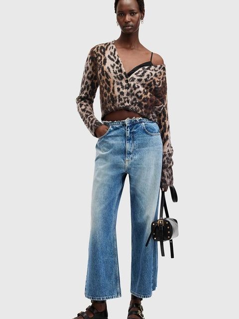 AllSaints kardigan z wełną WICK kolor brązowy W024KB