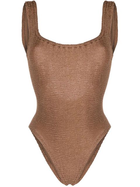 Hunza G knitted low-back swimsuit - Neutrals - zdjęcie produktu nr 1