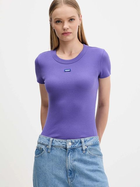 Hugo Blue t-shirt damski kolor fioletowy 50523924 - zdjęcie produktu nr 1