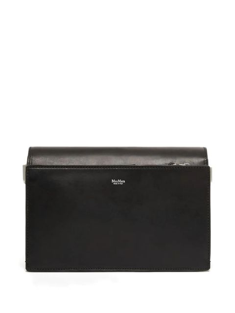 Max Mara Biancaroughs leather shoulder bag - 003 BLACK