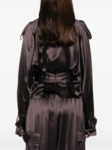 The Frankie Shop Simona satin blouse - Brown