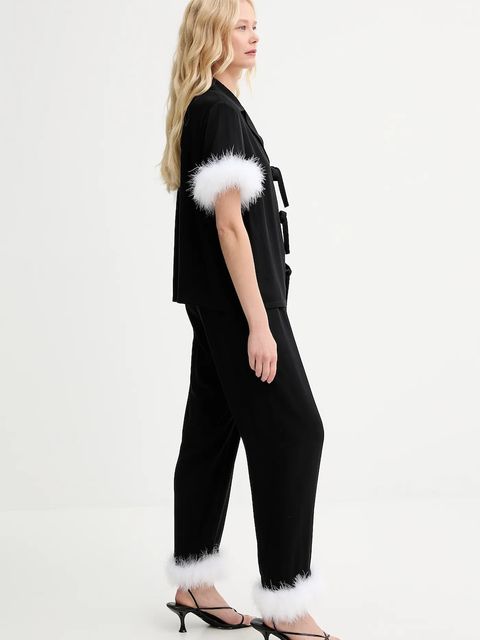 The Sleeper piżama damski kolor czarny POSP02P002F