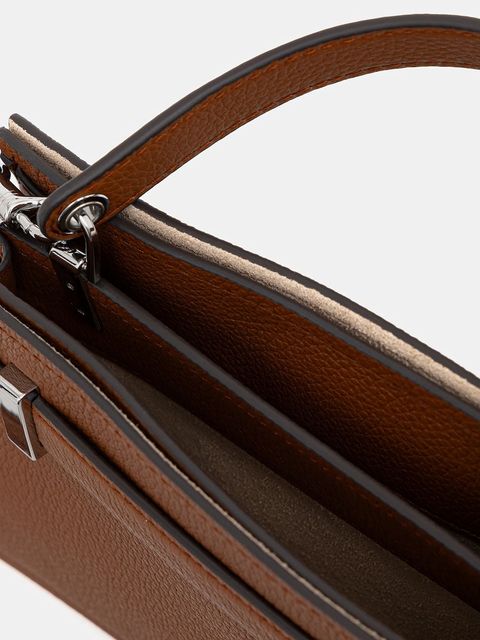 Tory Burch torebka skórzana Lee Radziwill kolor brązowy 175603-200