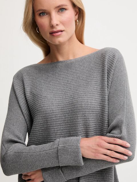 United Colors of Benetton sweter z dodatkiem wełny damski kolor szary 1Y6SD10CH