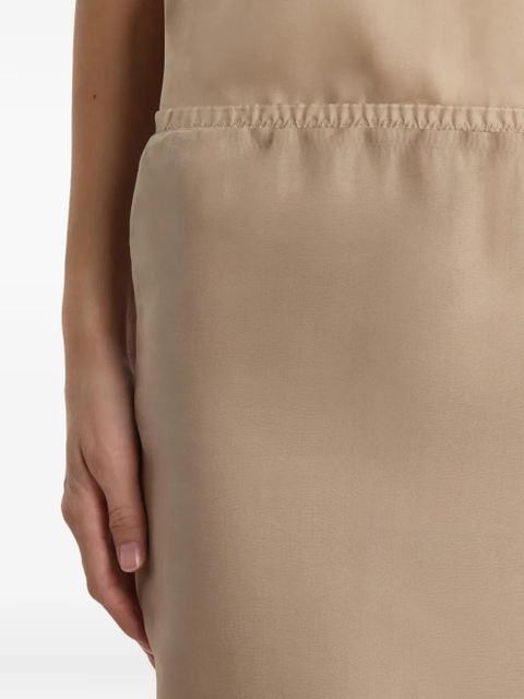 KHAITE silk skirt - Neutrals