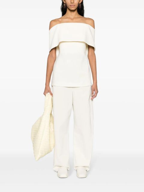 TOTEME off-shoulder strapless top - Neutrals - zdjęcie produktu nr 2