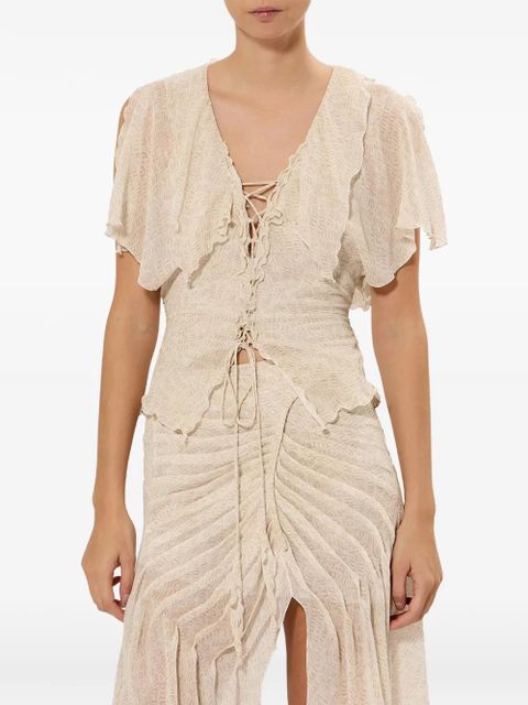 ISABEL MARANT Thanais ruffled blouse - Neutrals