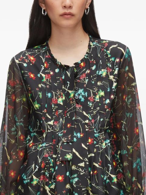 3.1 Phillip Lim floral-pattern long-sleeve blouse - Black