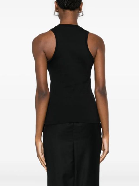 Blumarine heart-appliqué tank top - Black