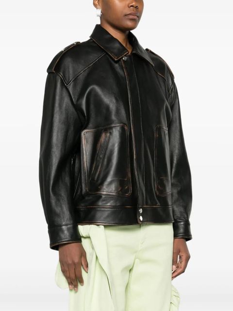 Blumarine leather jacket - Black