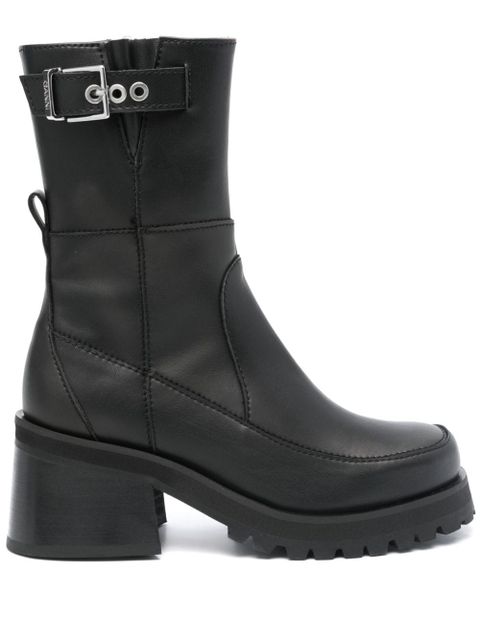 GANNI 70mm faux-leather boots - Black - zdjęcie produktu nr 1