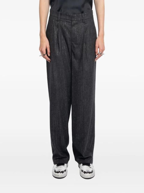 Zadig&Voltaire pleated pinstripe trousers - Black