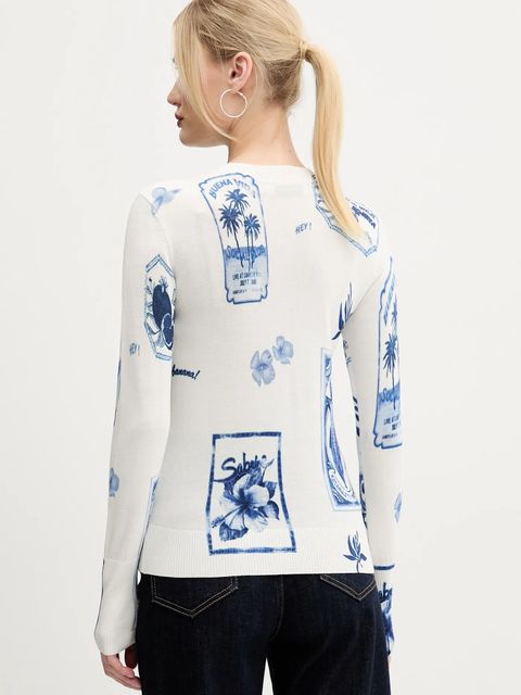 Desigual sweter z domieszką lnu TAMPERE - zdjęcie produktu nr 2