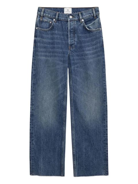 ANINE BING Gavin frayed-hem jeans - Blue - zdjęcie produktu nr 1