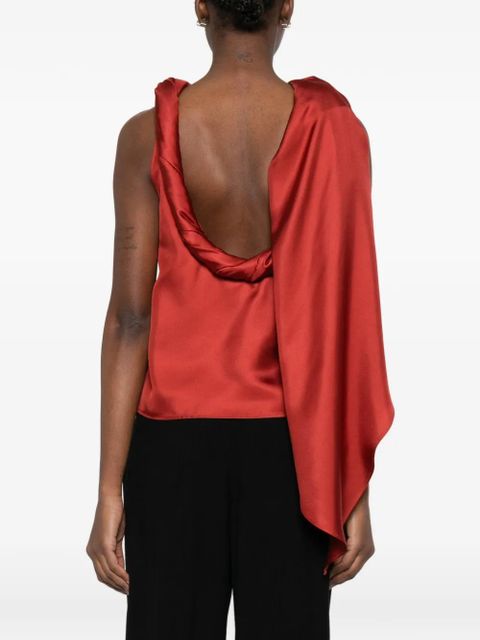 LouLou de Saison Wilma draped top - Red