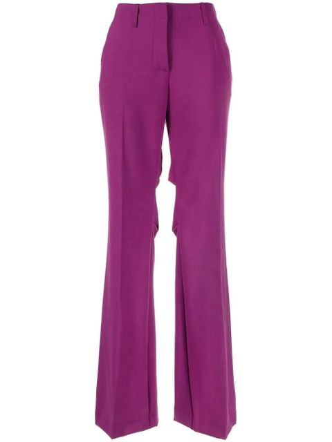 Off-White mid-rise flared trousers - Purple - zdjęcie produktu nr 1
