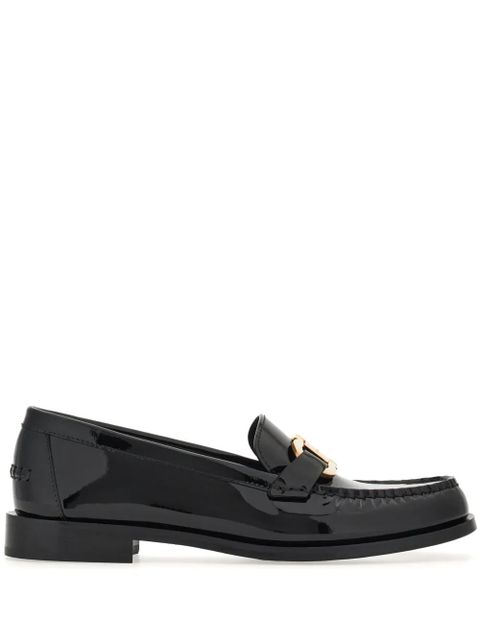 Ferragamo Gancini-buckle leather loafers - Black - zdjęcie produktu nr 1