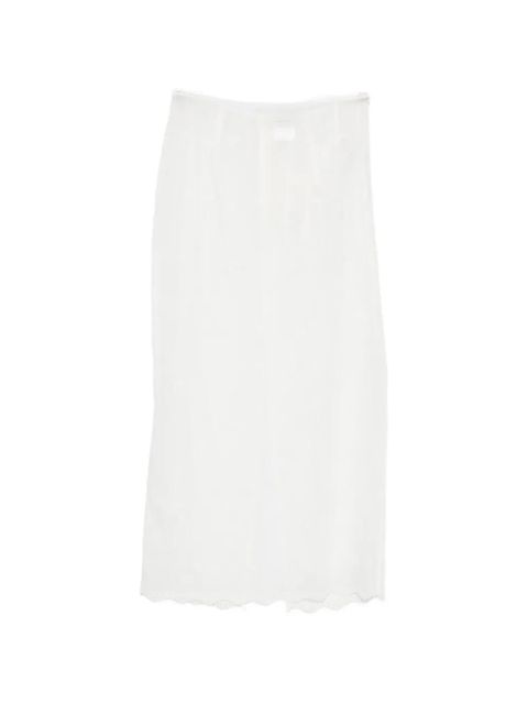 Magda Butrym embroidered scalloped-hem midi skirt - White - zdjęcie produktu nr 1