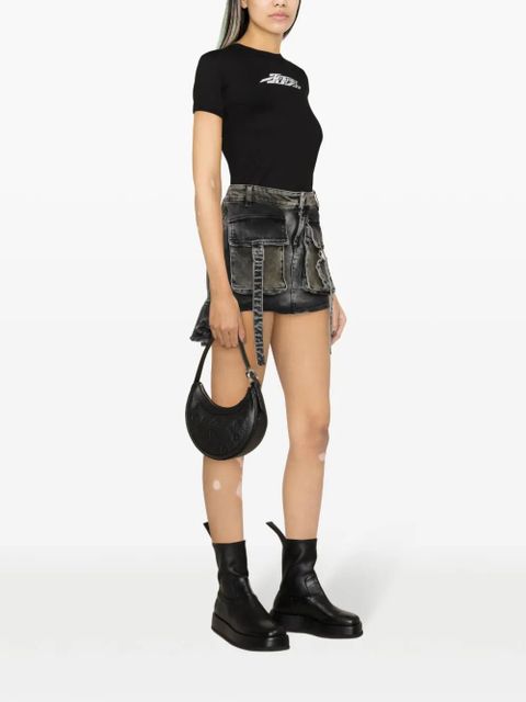 AMBUSH reflective-logo cotton T-shirt - Black