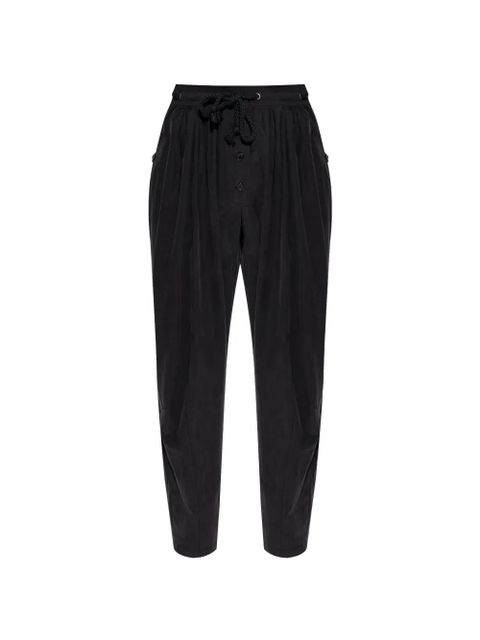 ISABEL MARANT drawstring pleated trousers - Black - zdjęcie produktu nr 1