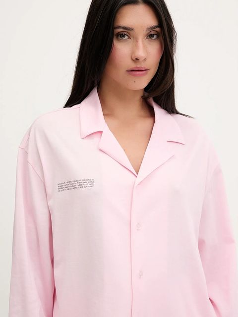 Pangaia piżama bawełniana damska kolor różowy bawełniana 10002462