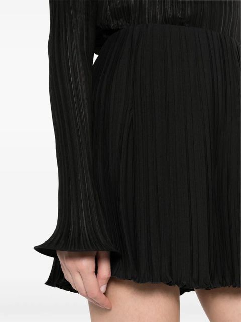 Lanvin pleated crepe de chine shorts - Black