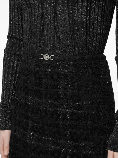 Versace check-pattern mini skirt - Black