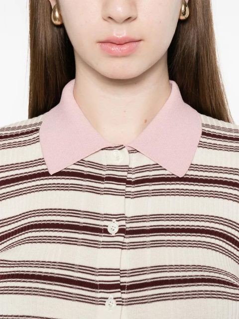 Moncler striped polo top - Neutrals