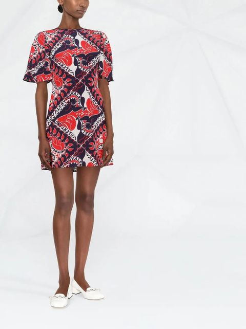 Valentino Garavani Archive Manifesto A-line dress - Red - zdjęcie produktu nr 2