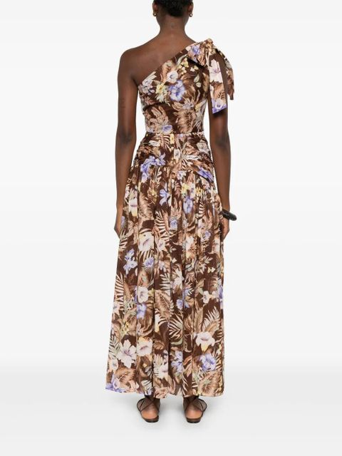 ZIMMERMANN Coco one-shoulder blouse - Brown