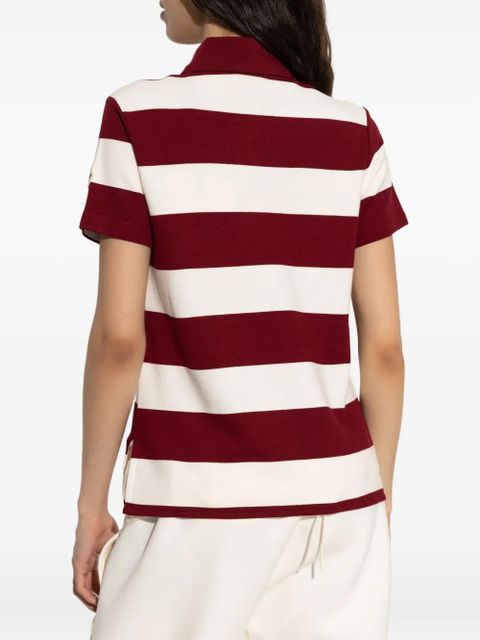 Moncler striped polo shirt - Red