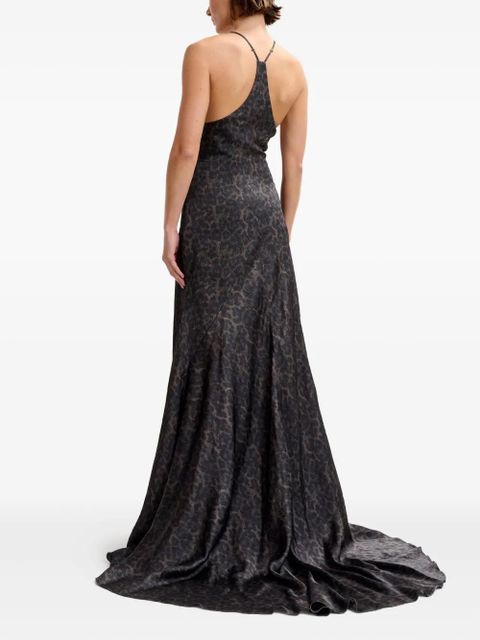 Essentiel Antwerp Idont leopard-print maxi dress - Black - zdjęcie produktu nr 1